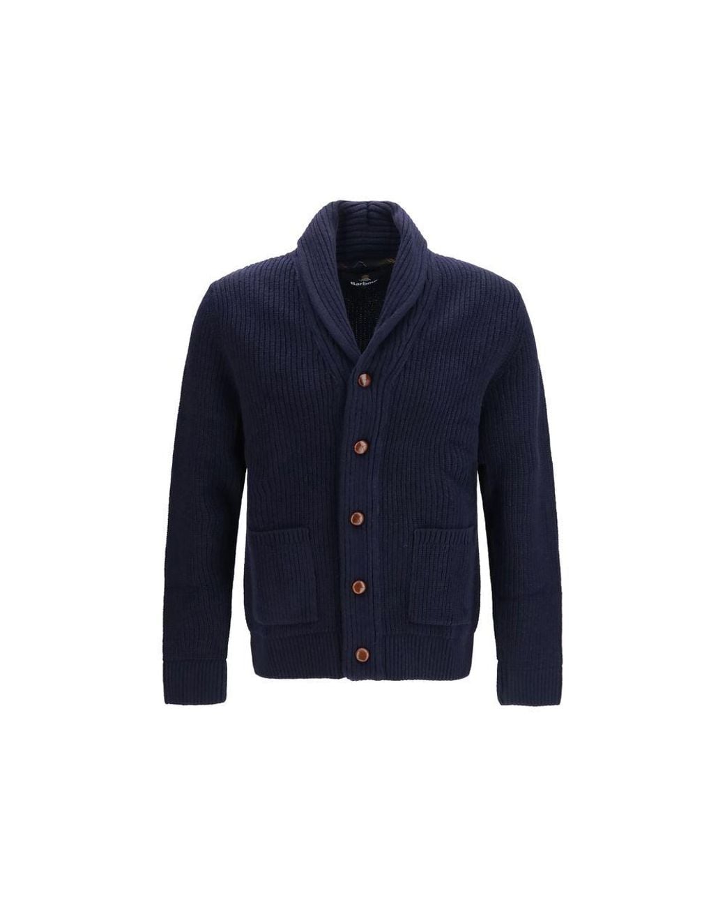 Barbour Blue Wool Oves Aries Cardigan for men