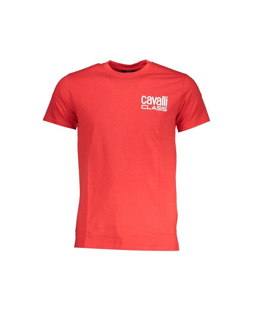 Roberto Cavalli Red Cotton T-Shirt for men