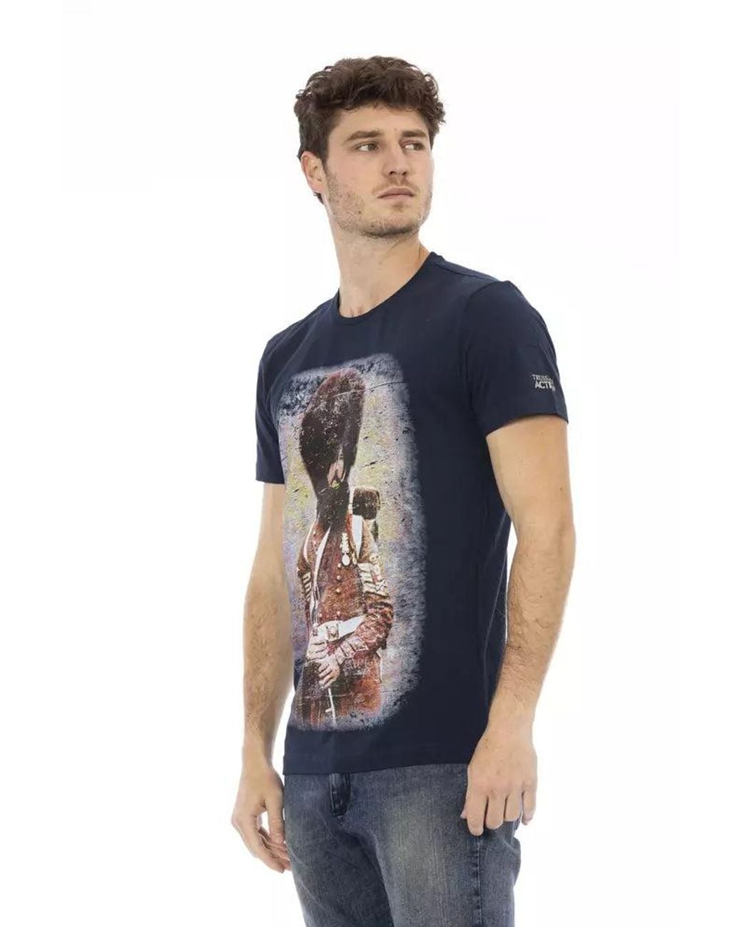 TRUSSARDI ACTION Blue Cotton Men T for men