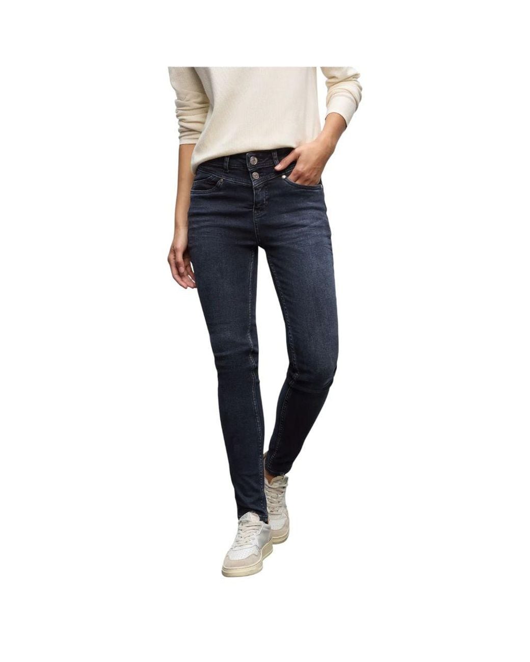 Street One Blue Cotton Skinny Jeans