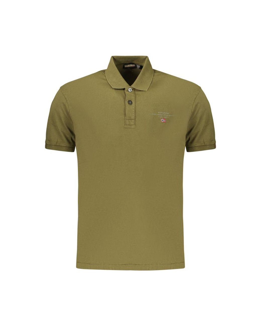 Napapijri Green Cotton Men's Polo Shirt for men