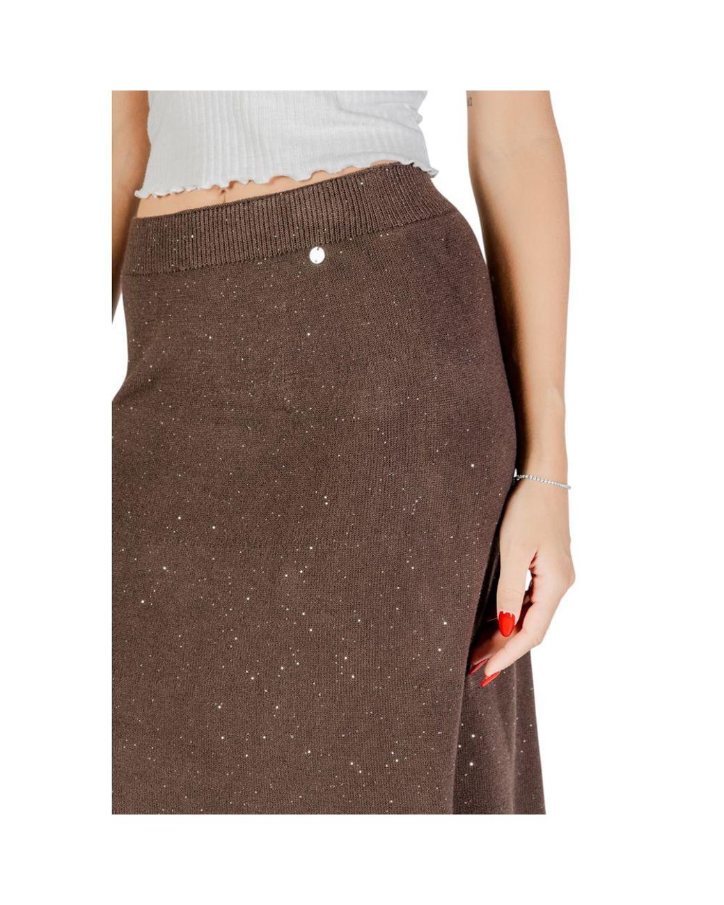 Liu Jo Brown Viscose Long Skirt