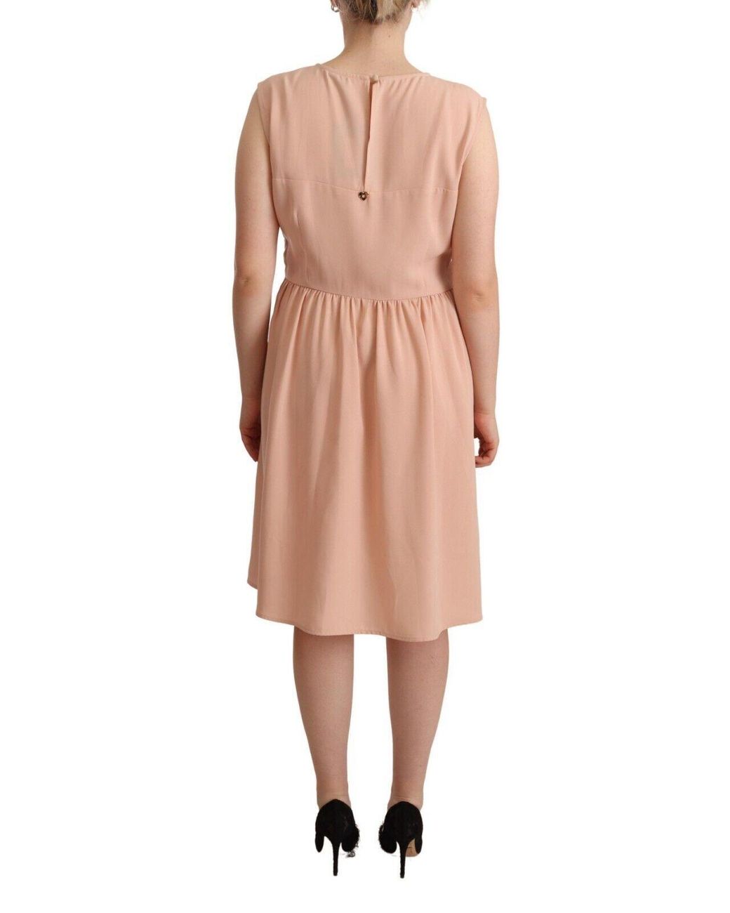 Twinset Natural Polyester Sleeveless Shift Knee Length Dress
