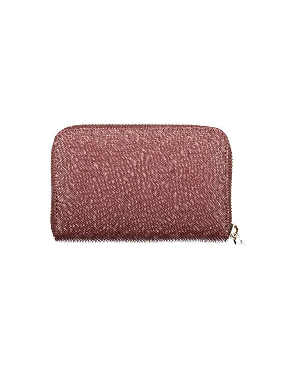 Guess Red Brown Polyethylene Wallet