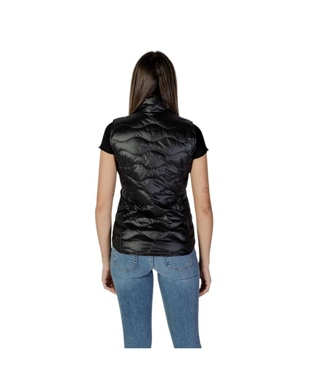 Blauer Black Polyamide Sleveless Jacket