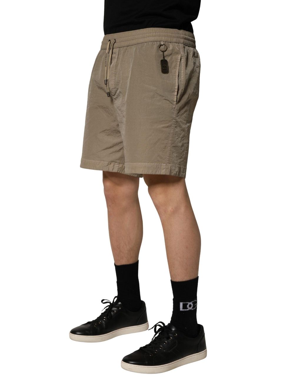 Dolce & Gabbana Natural Nylon Drawstring Swim Shorts Swimwear for men