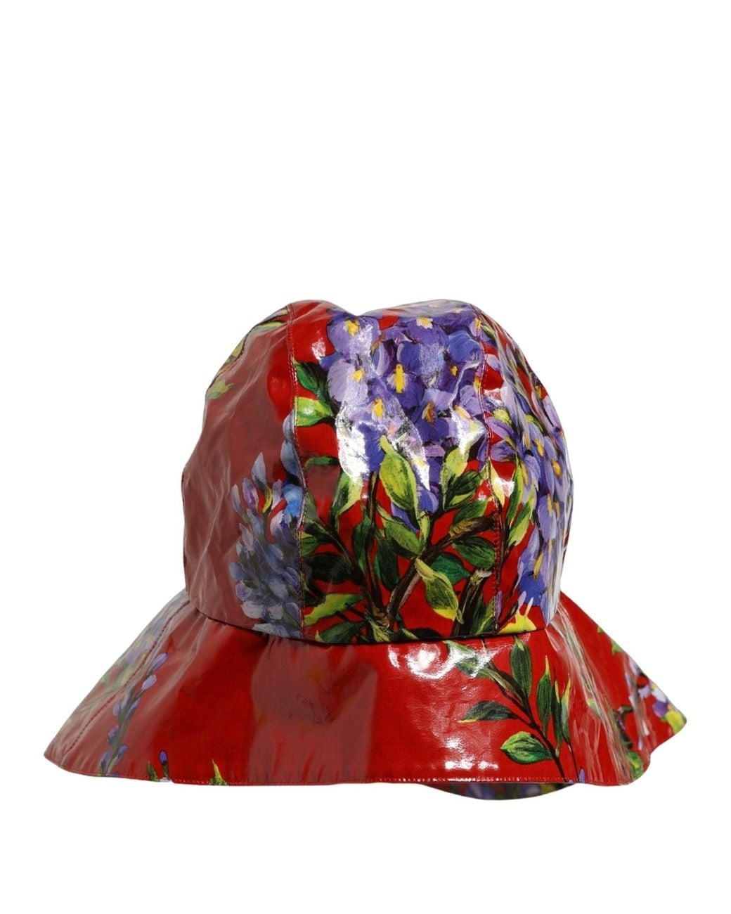Dolce & Gabbana Red Dolce & Gabbana Hat10004 Glossy Floral Cotton Bucket Hat