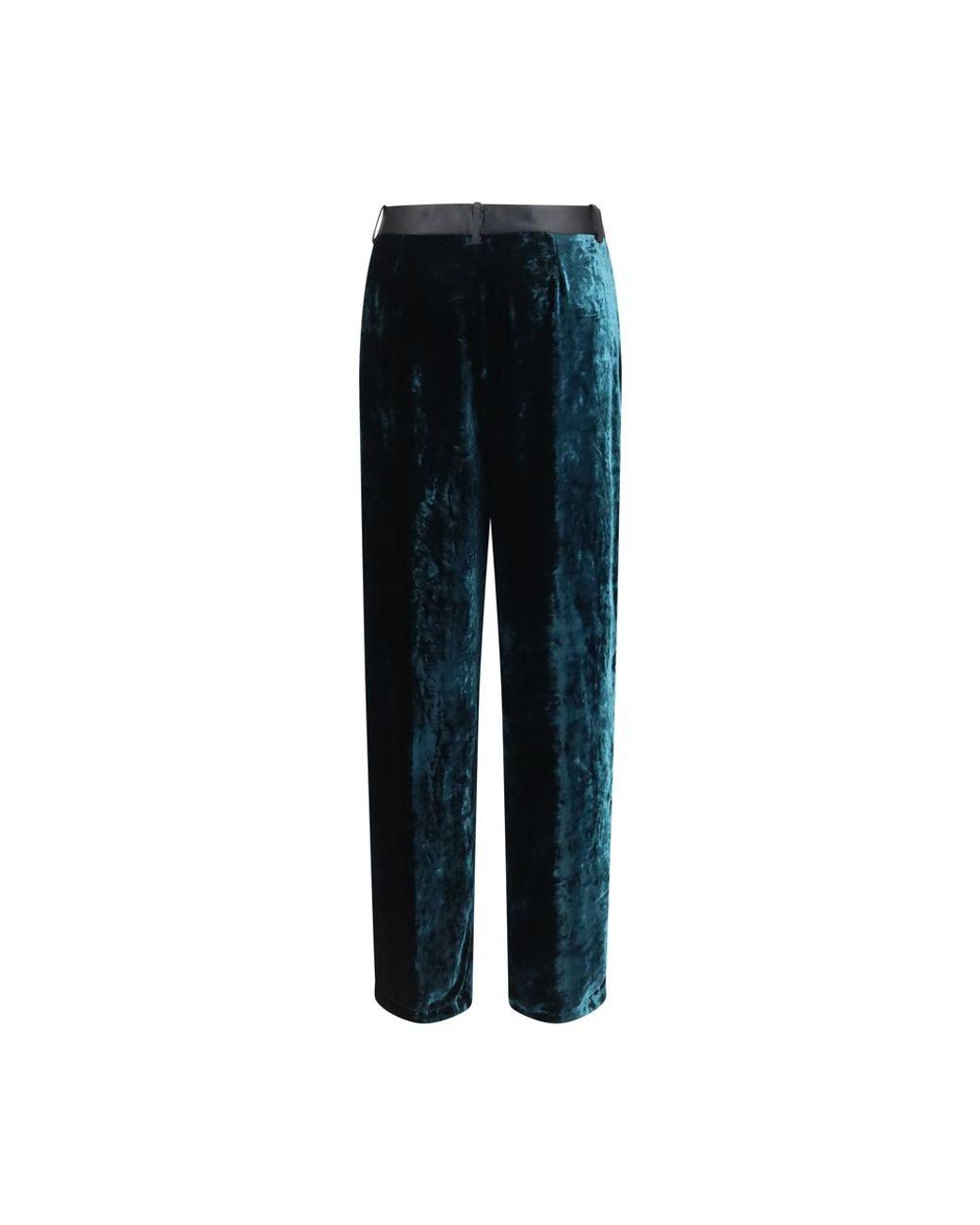 Forte_forte Blue Bicolor Viscose Dress Pants