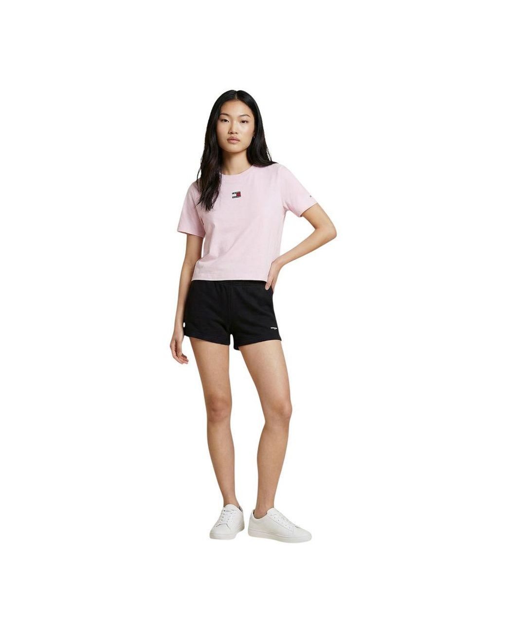 Tommy Hilfiger Black Recycled Cotton Short And Mini Shorts