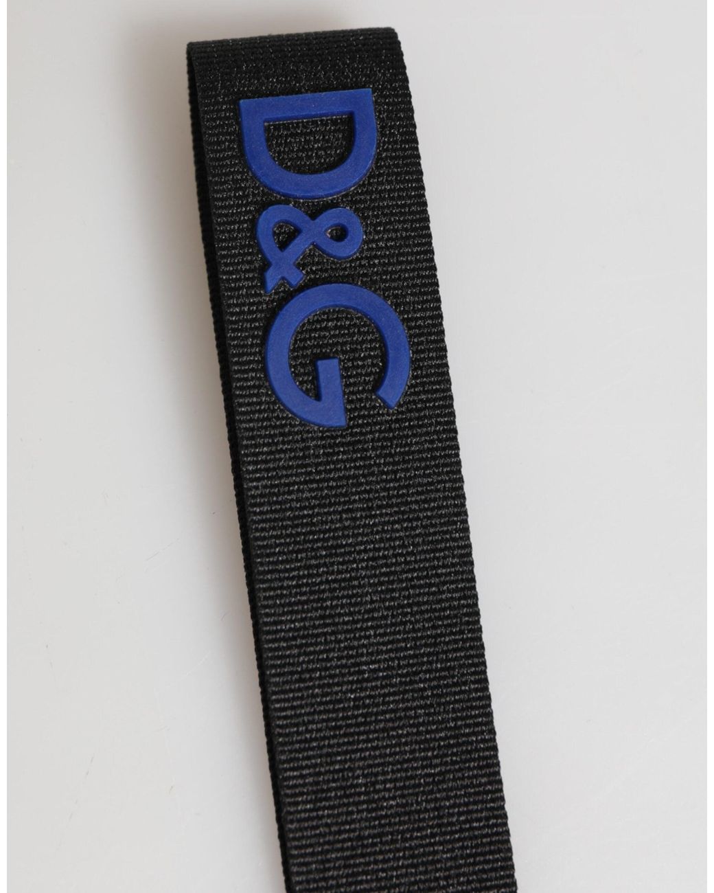 Dolce & Gabbana White Dolce & Gabbana Logo-Embroidered Polyester Key Case for men