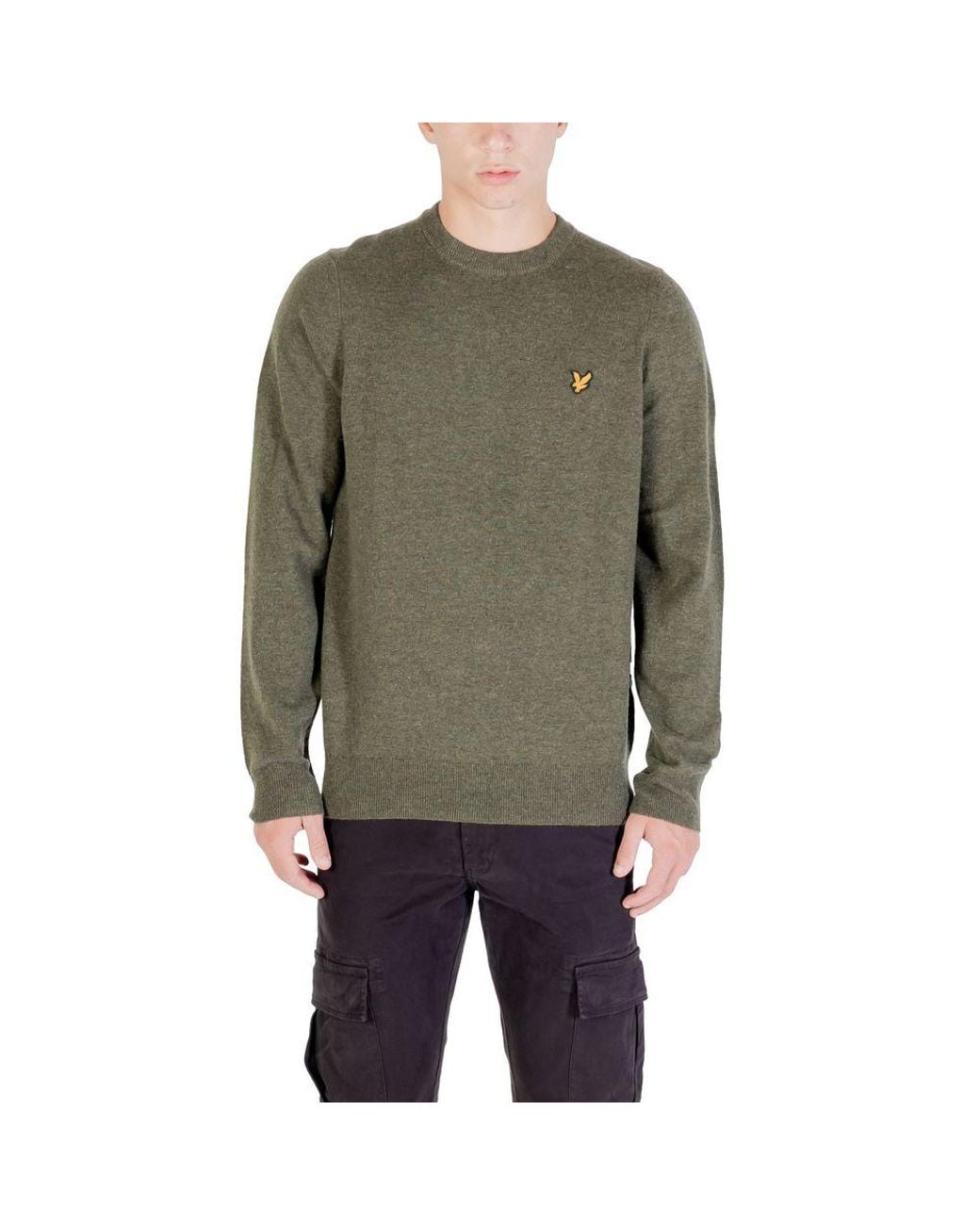 Lyle & Scott Green Bicolor Nylon Sweatshirt for men