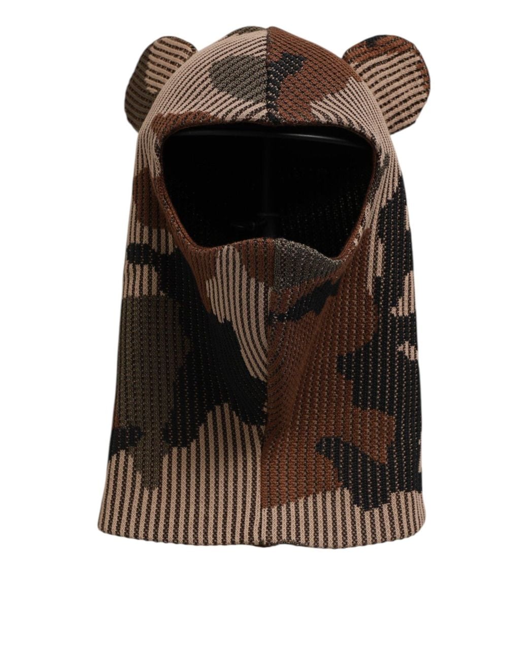 Dolce & Gabbana Brown Camouflage Balaclava Mask Cap Hat for men