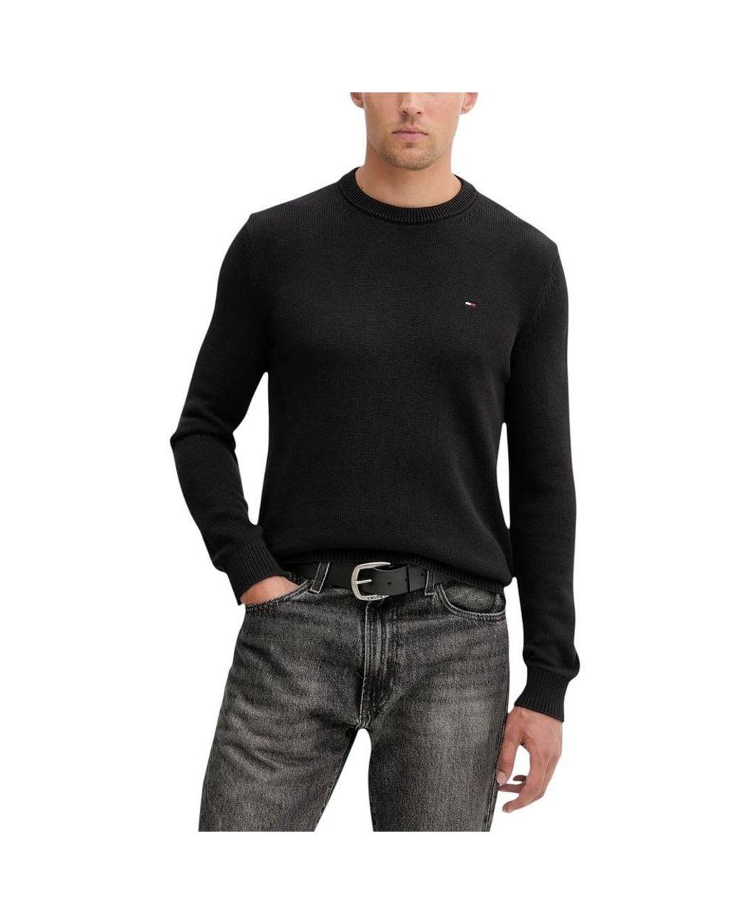 Tommy Hilfiger Black Organic Cotton Sweatshirt for men