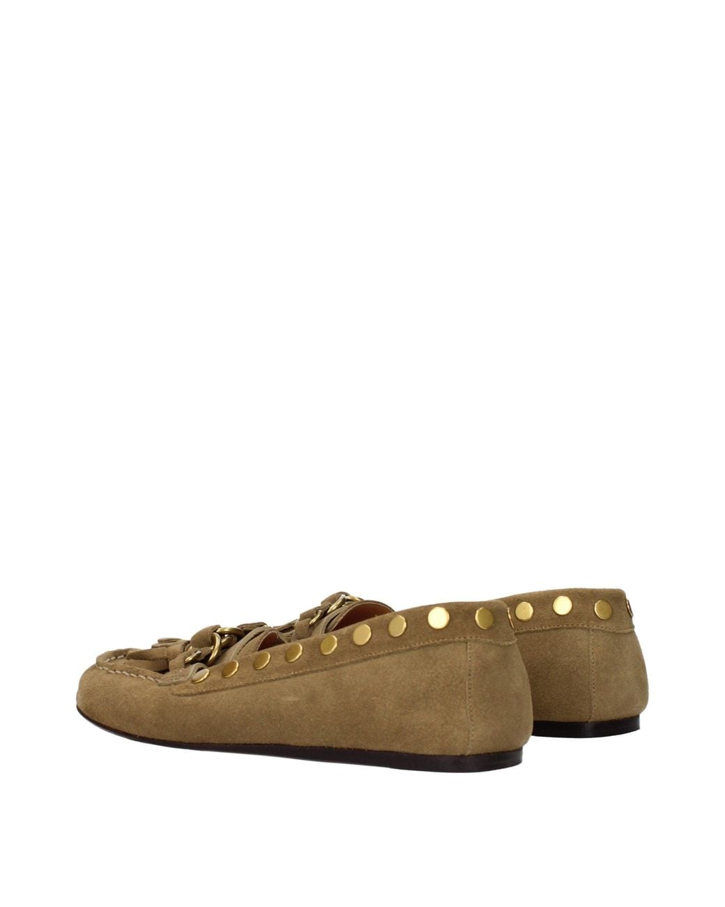 Isabel Marant Green Mocassini Camoscio And Tortured