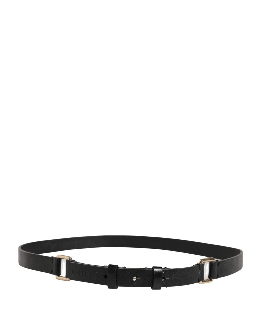 Gianfranco Ferré Black Leather Thin Gold Metal Brass Buckle Waist Belt
