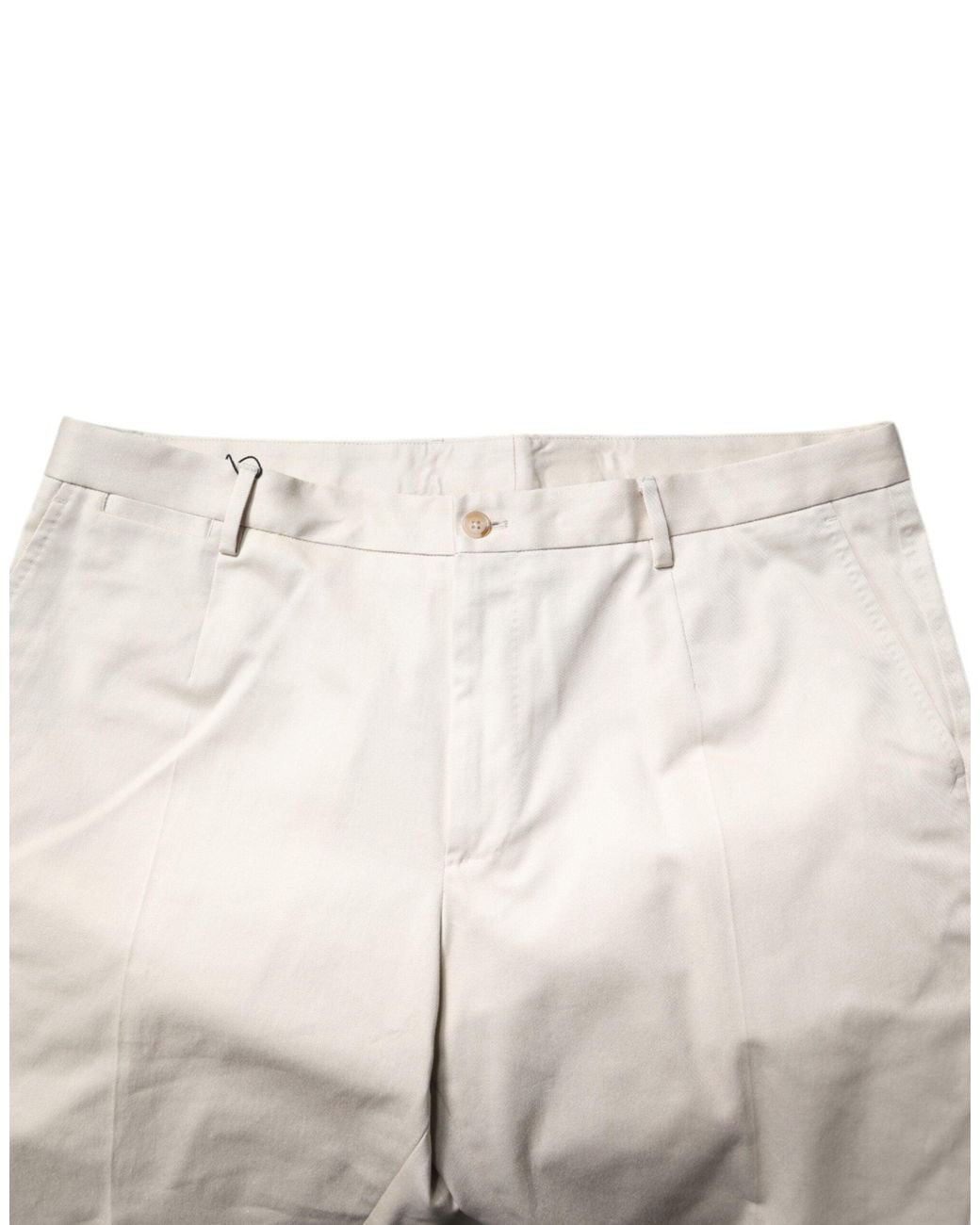 Dolce & Gabbana Gray Pleated Cotton Shorts Casual for men