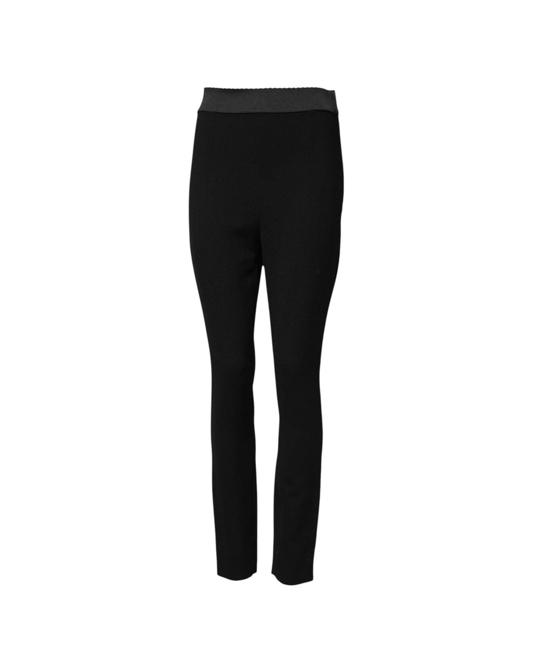 Dolce & Gabbana Black Wool Leggings Stretch Pants