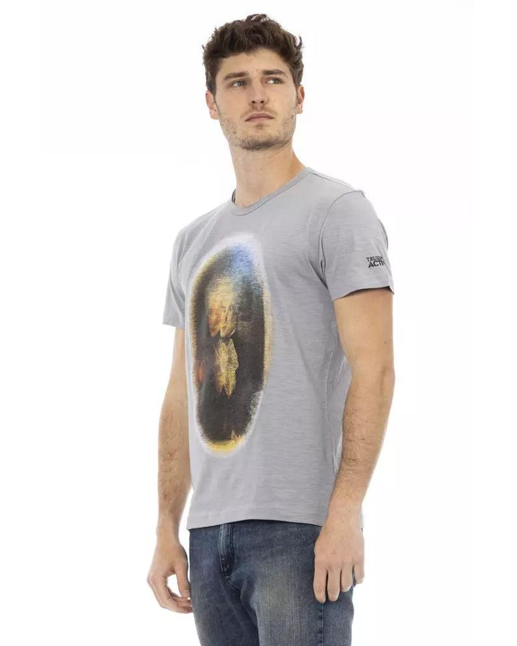 TRUSSARDI ACTION Gray Cotton Men T for men