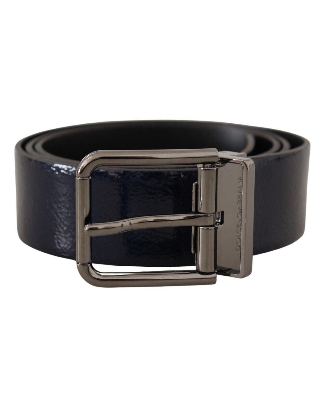 Dolce & Gabbana Black Elegant Leather Belt With Buckle for men