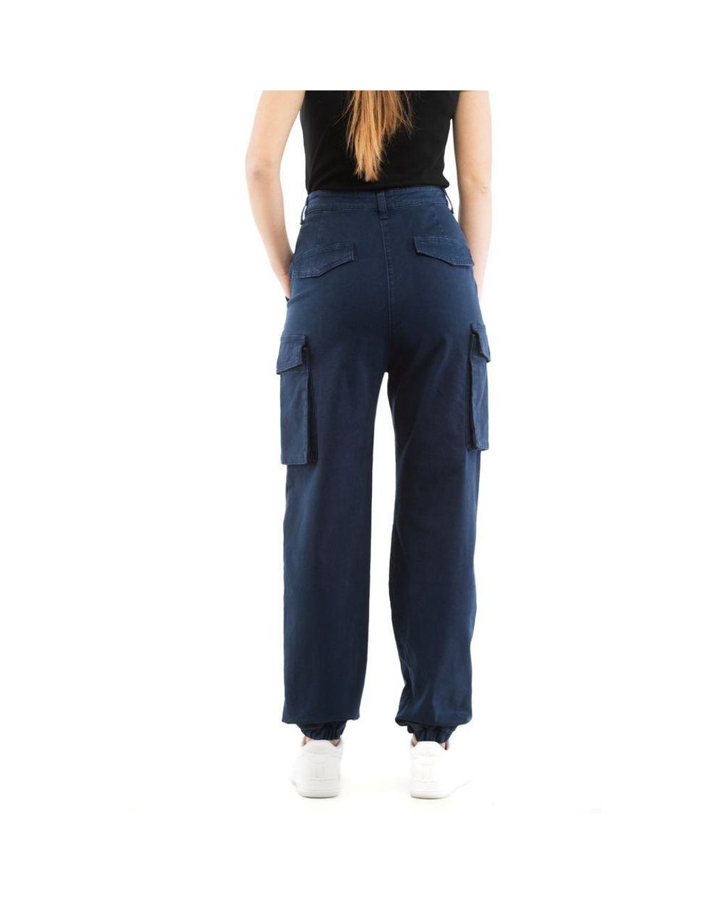 Moschino Blue Cotton Cargo Pants