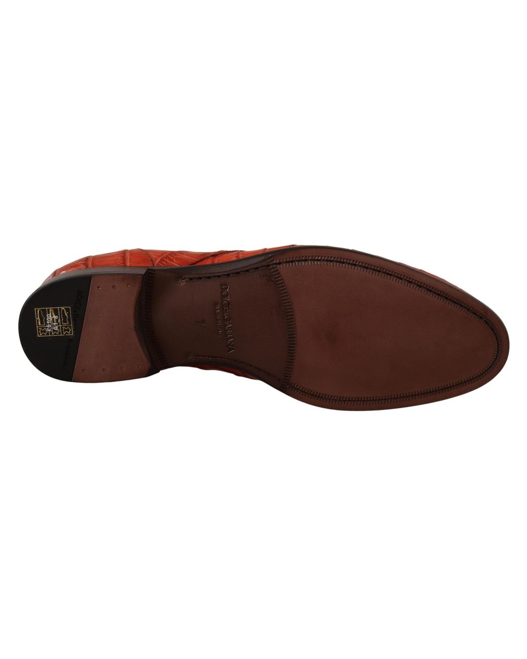Dolce & Gabbana Red Exotic Leather Dress Derby Shoes for men