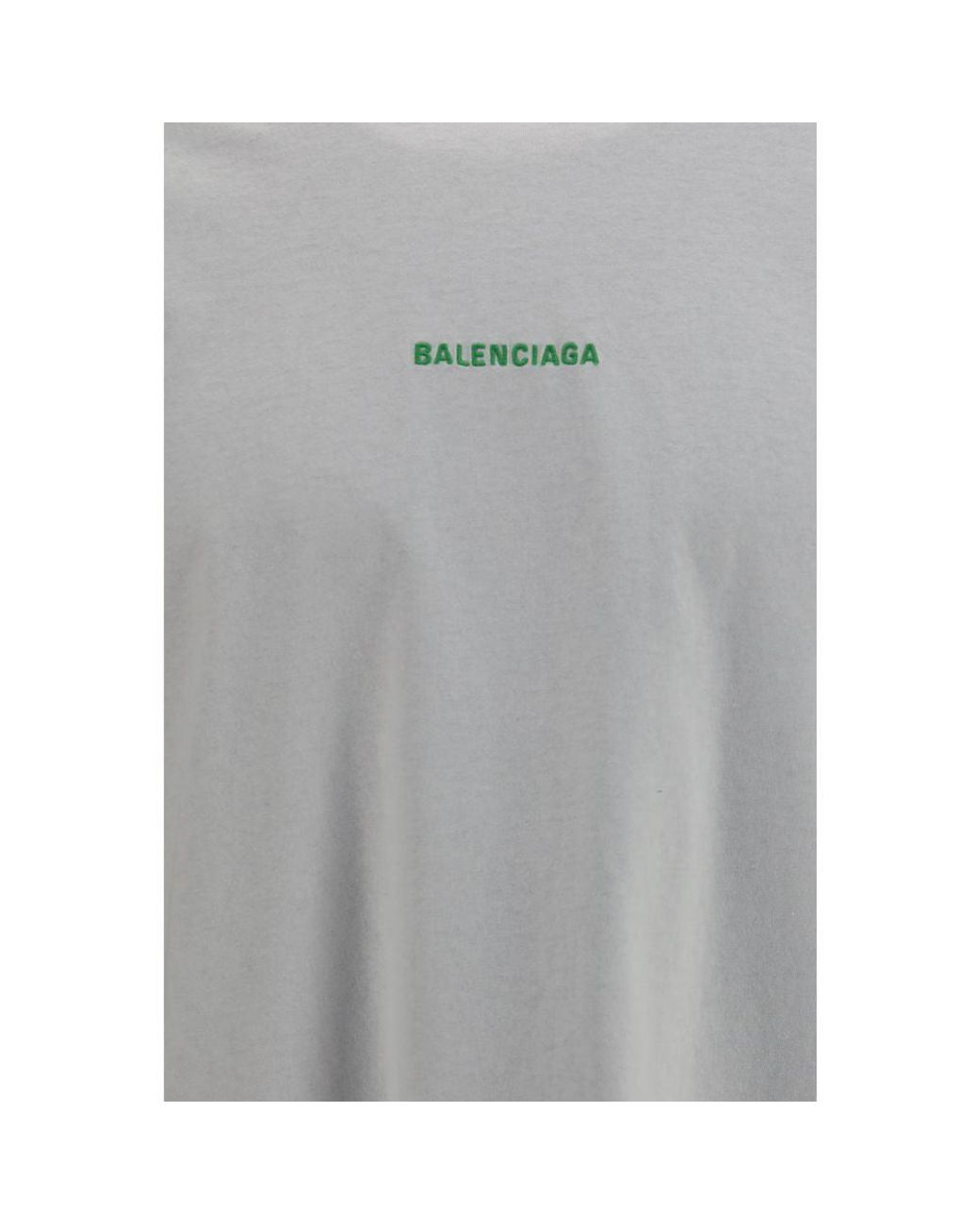 Balenciaga Gray White Cotton Long Sleeve T for men