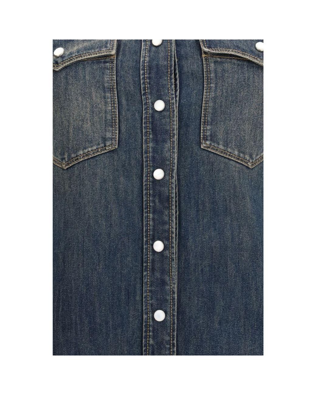 Fendi Blue Cotton Casual Dress