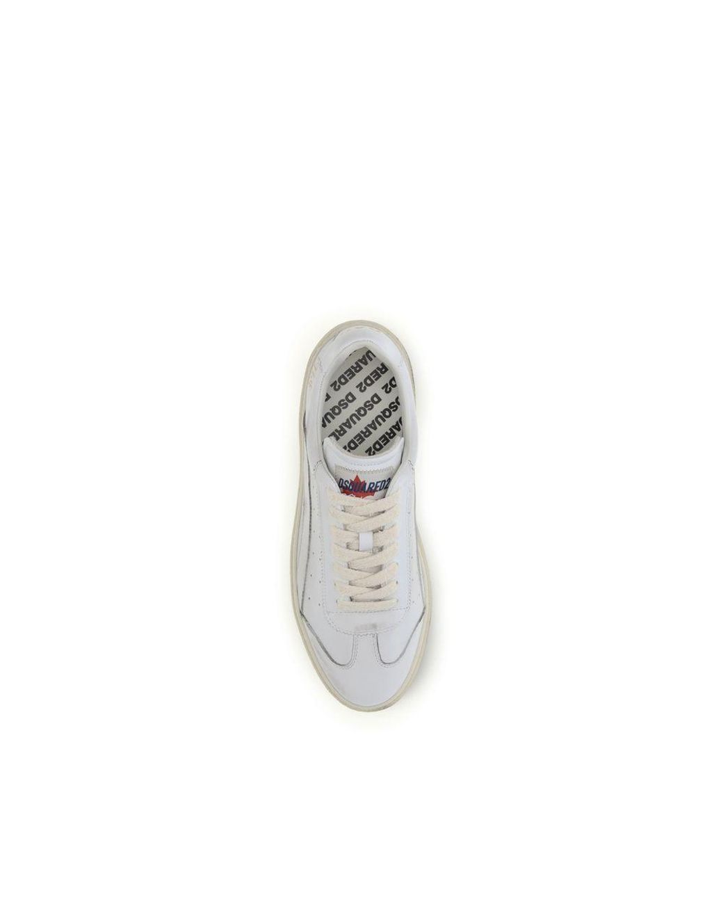 DSquared² White Calf Leather Bos Taurus Low Top Sneakers for men