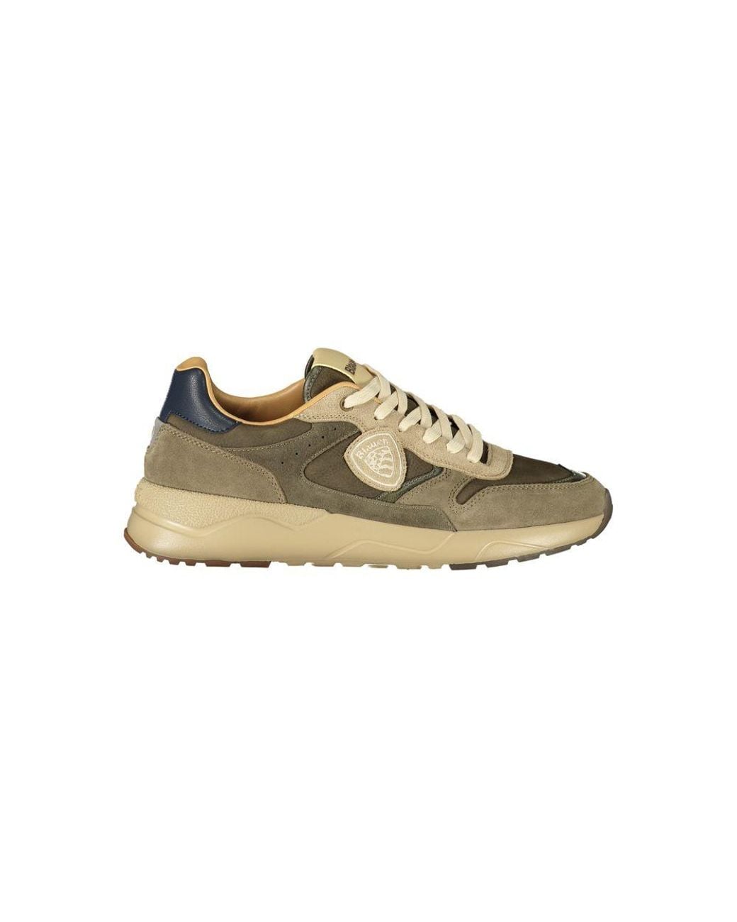 Blauer Green Polyester Athletic Sneakers for men