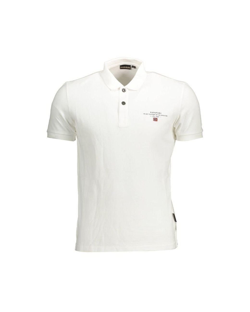 Napapijri White Cotton Polo Shirt for men