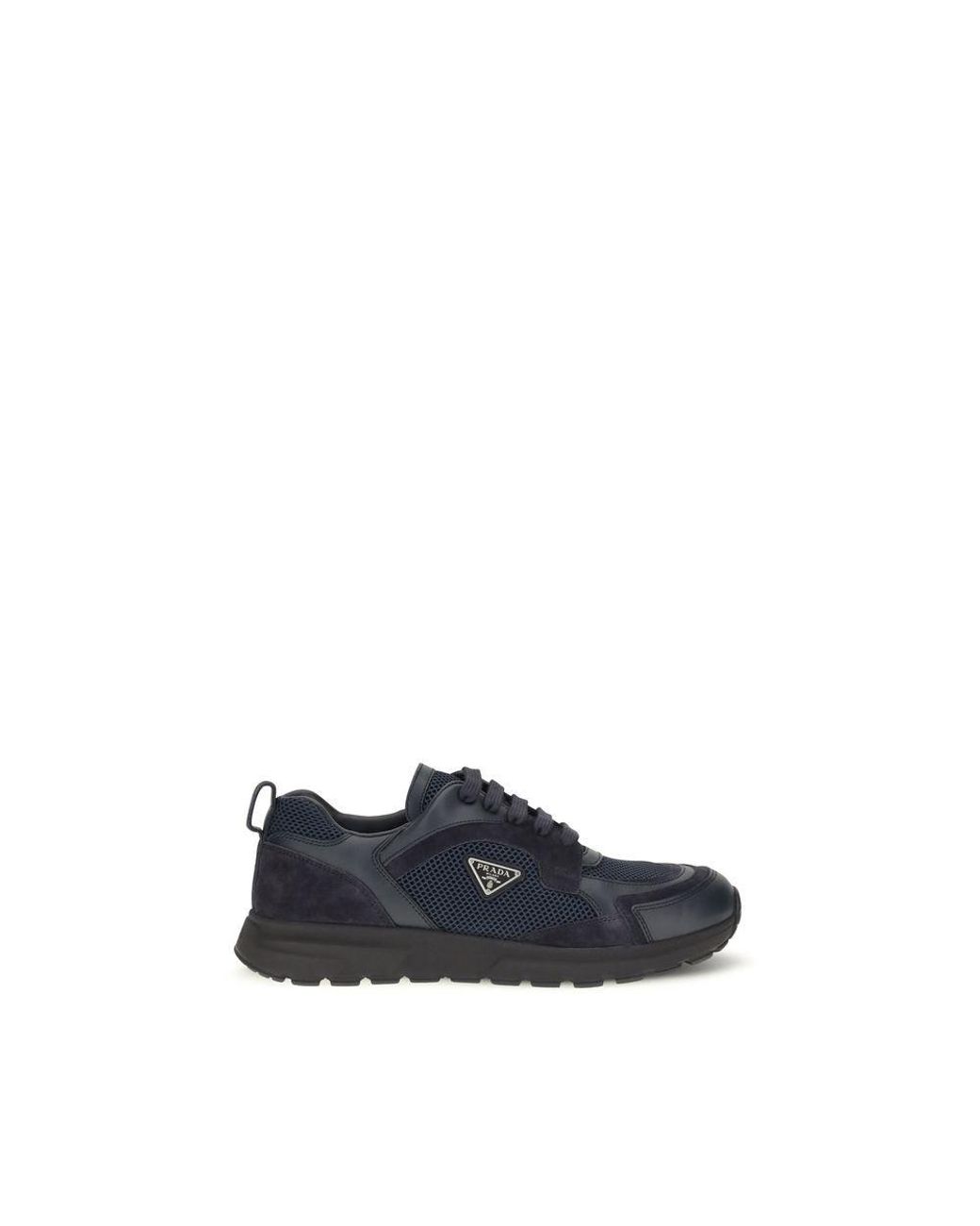 Prada Blue Fabric Athletic Sneakers for men