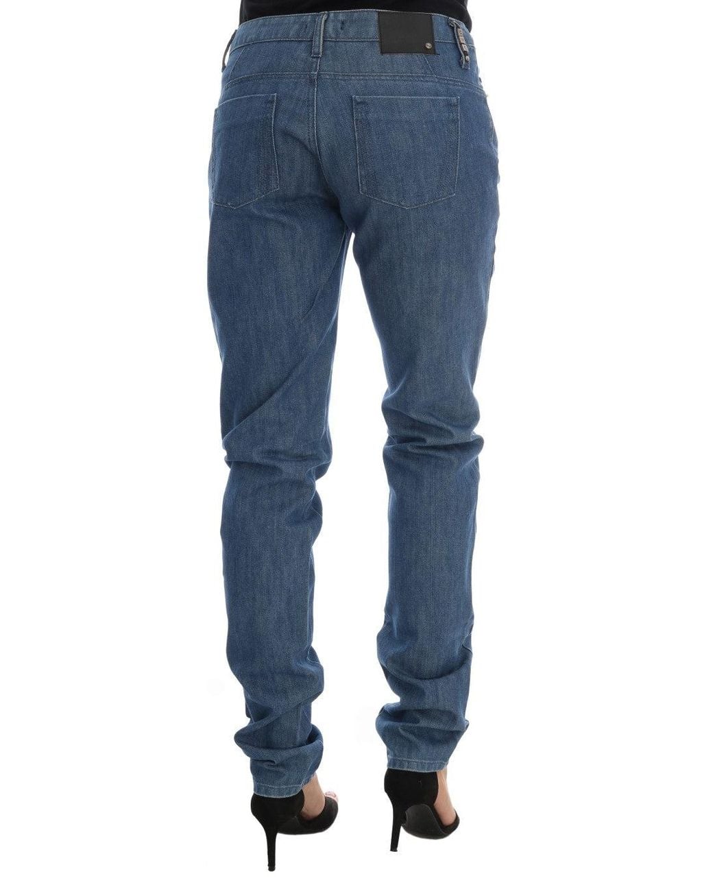CoSTUME NATIONAL Blue Wash Cotton Boyfriend Fit Jeans