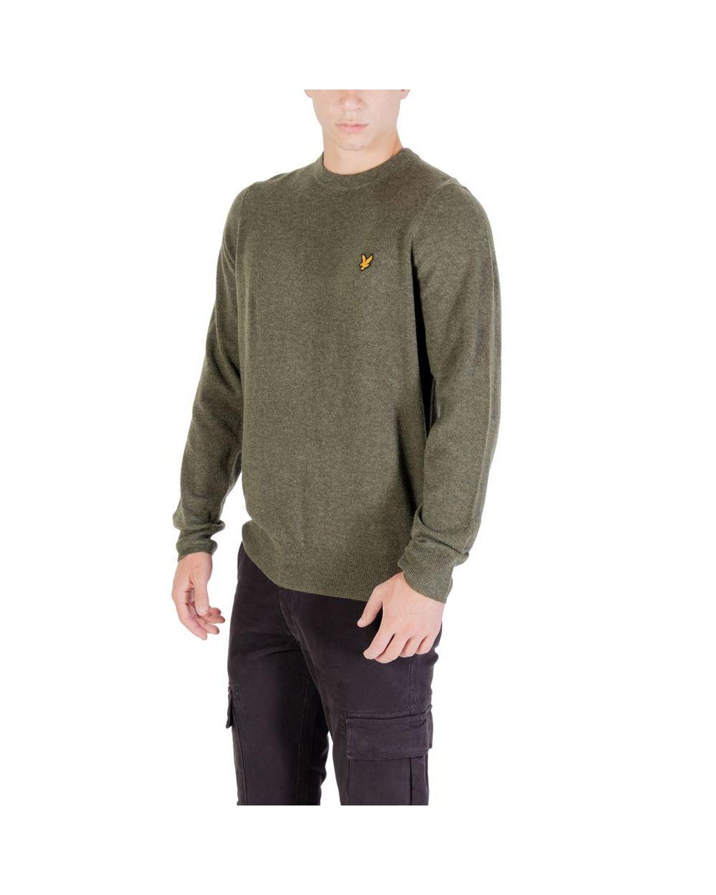 Lyle & Scott Green Bicolor Nylon Sweatshirt for men