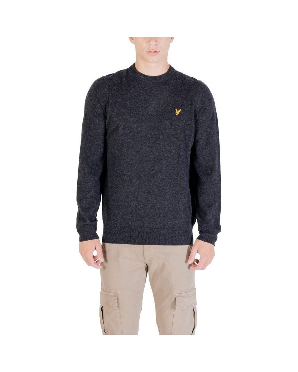 Lyle & Scott Blue Black Nylon Sweatshirt for men