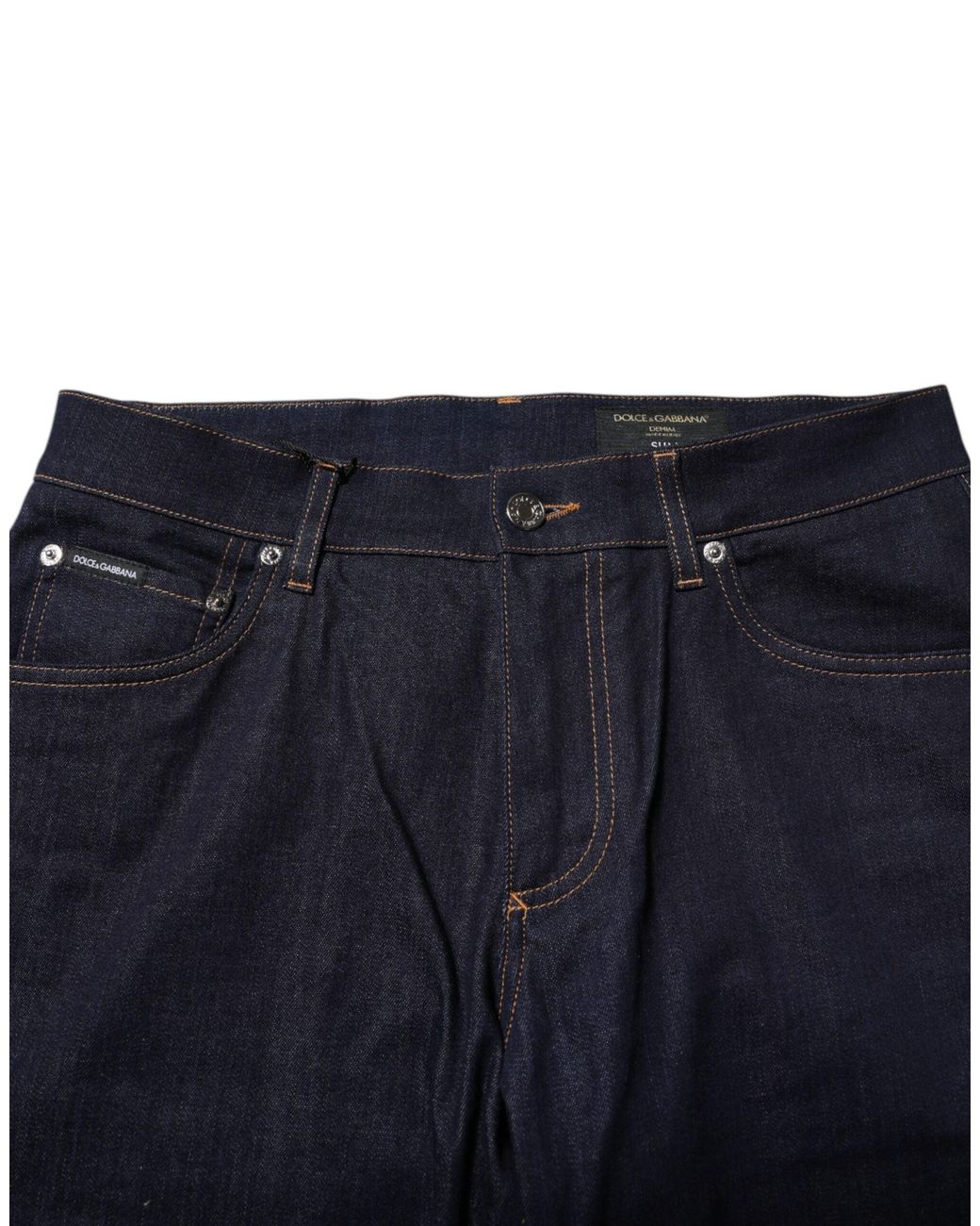 Dolce & Gabbana Blue Cropped Denim Jeans for men
