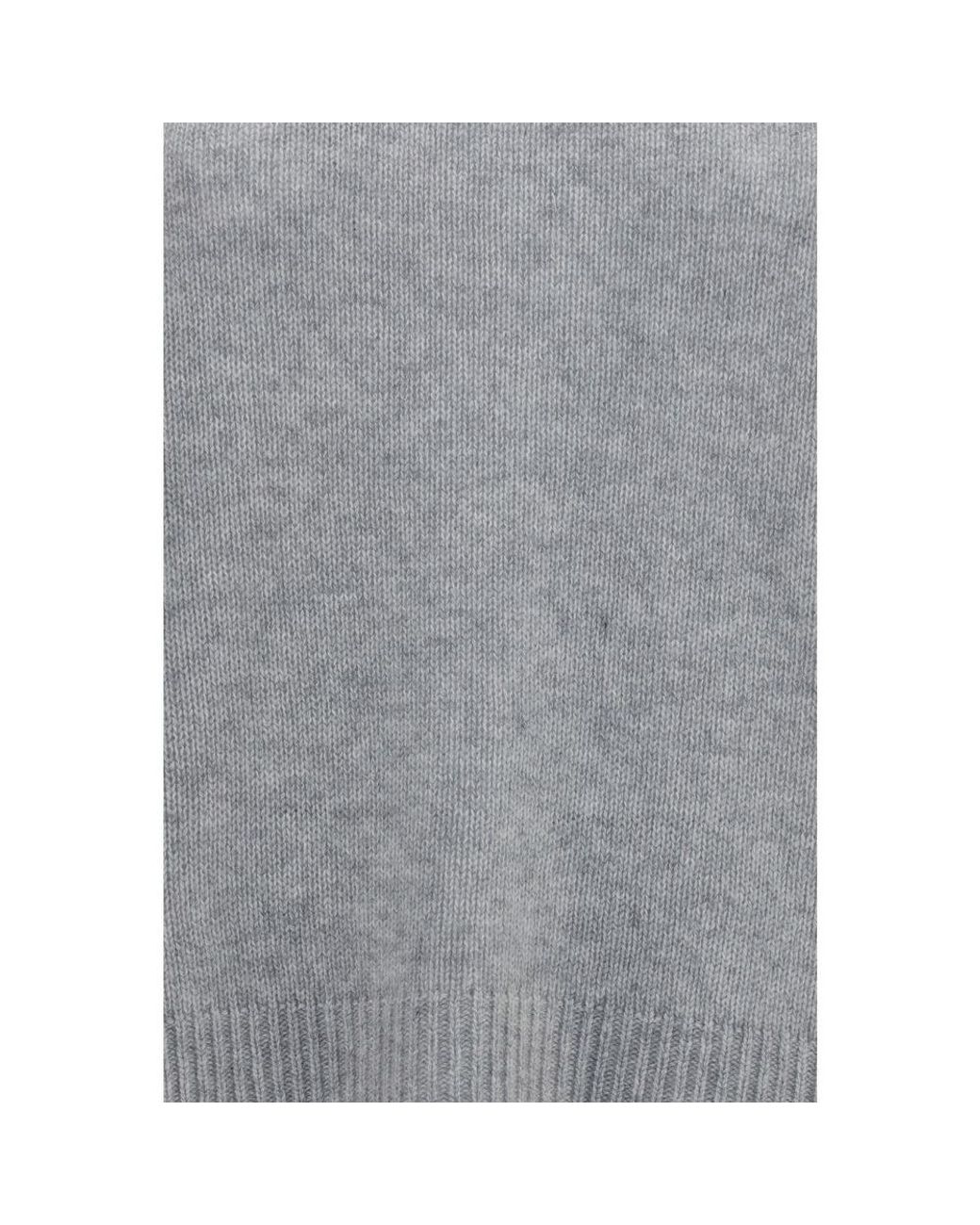 Fabiana Filippi Gray Cashmere Sweatshirt