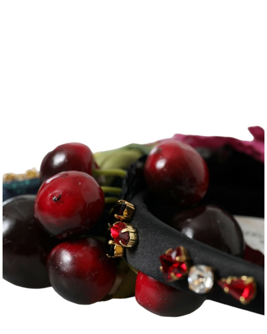 Dolce & Gabbana Red Watermelon Cherry Crystal Hairband Statement Diadem