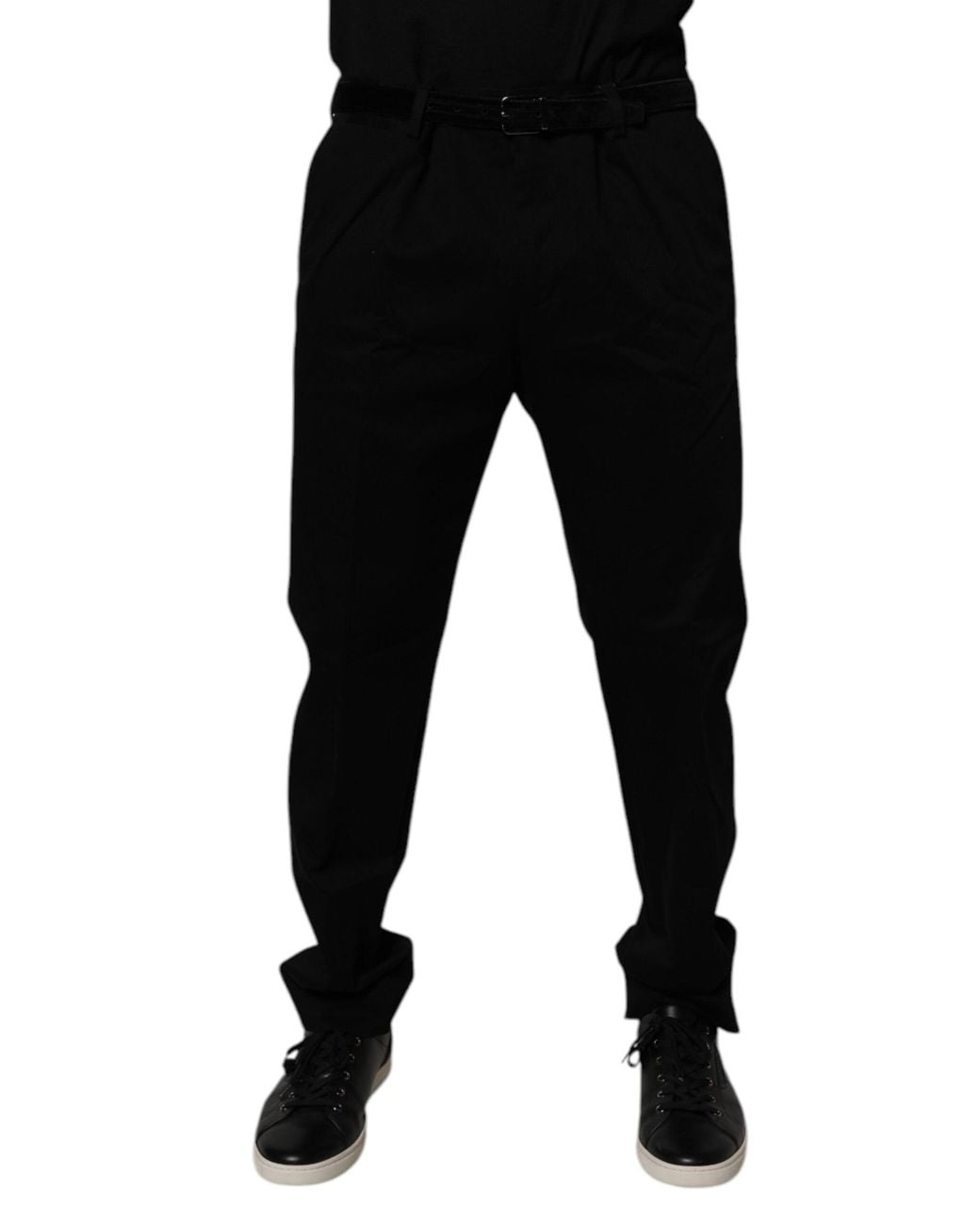 Dolce & Gabbana Black Classic Dress Pants for men