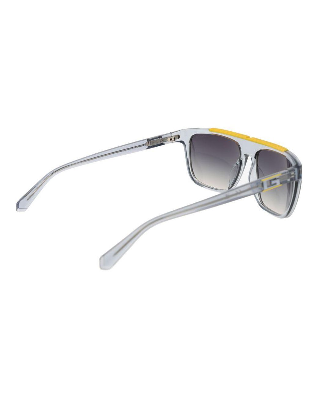 Guess Blue Gray Stainless Steel Sunglasses for men