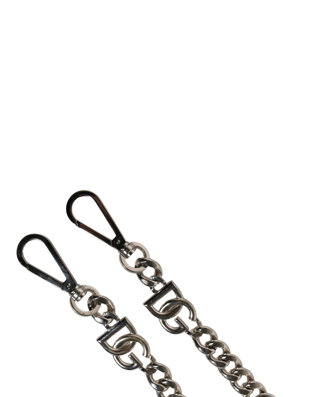 Dolce & Gabbana Black Leather Chain Bag Accessory Shoulder Strap