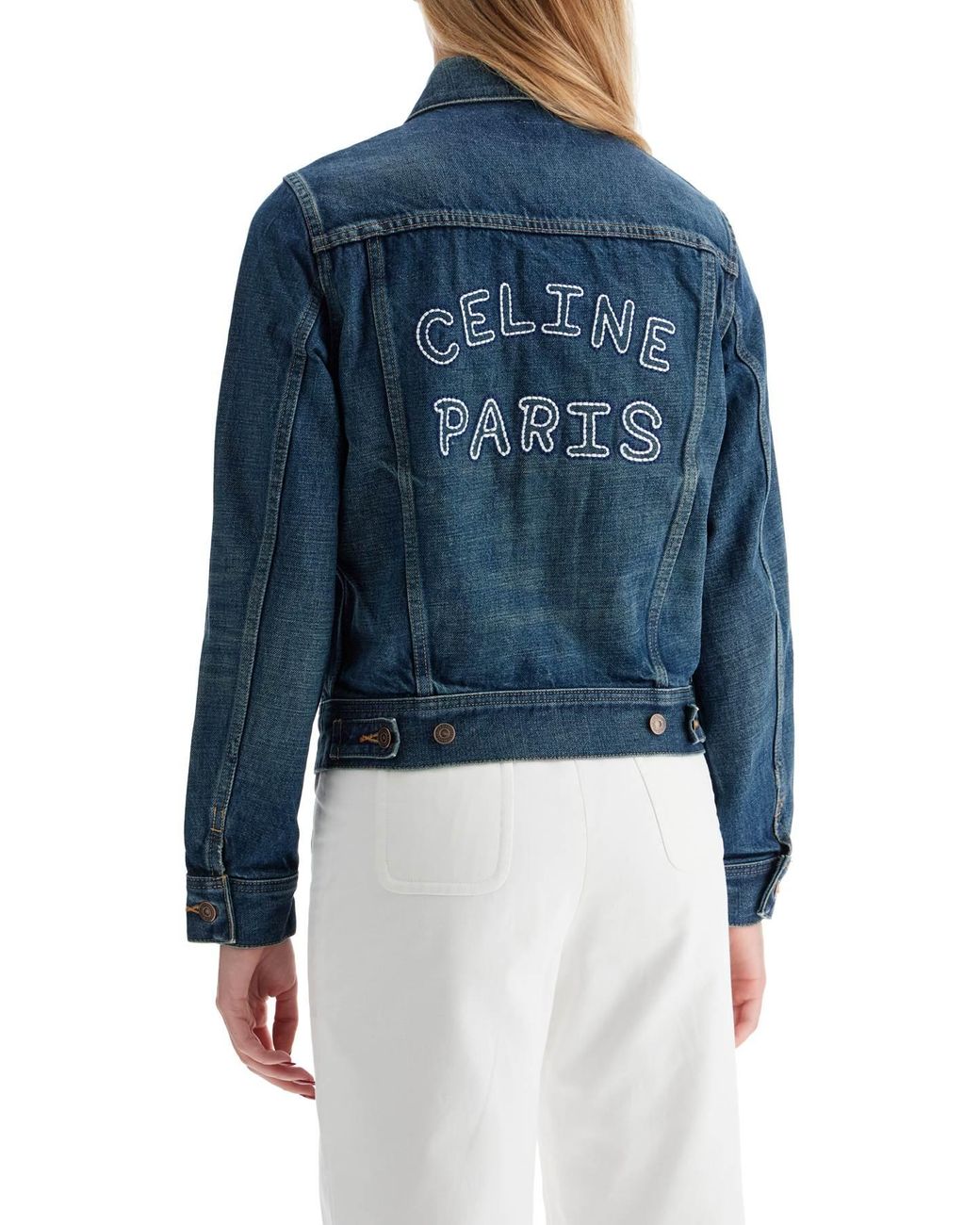 【超希少】CELINE Back Logo Boa Denim Jacket 1746288478426-82770230-36ee-