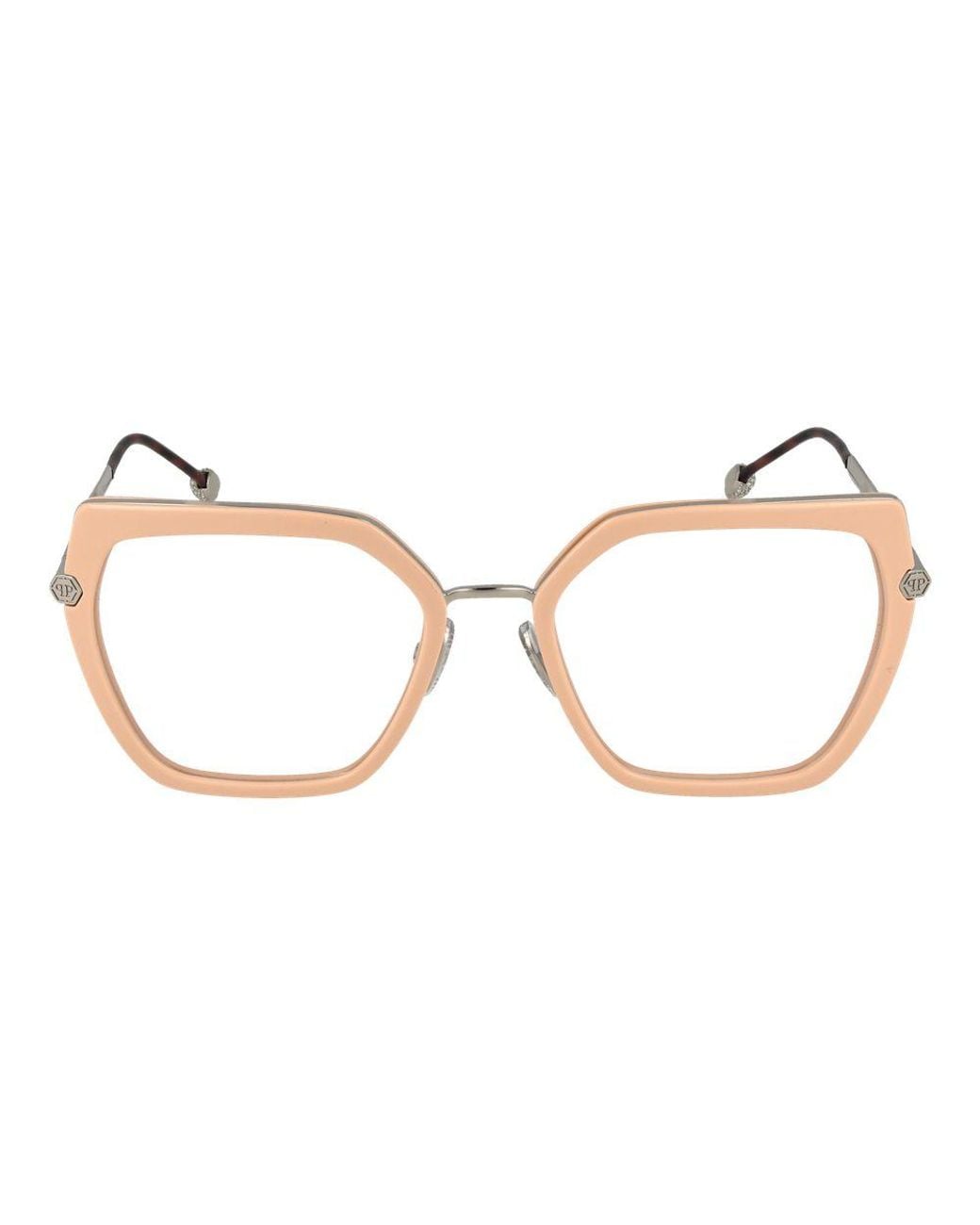 Philipp Plein Metallic Metal & Plastic Glasses (Frames) for men