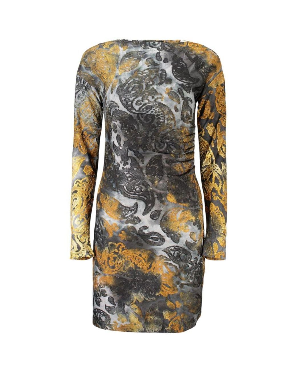 Desigual Black Blue Polyester S Dress