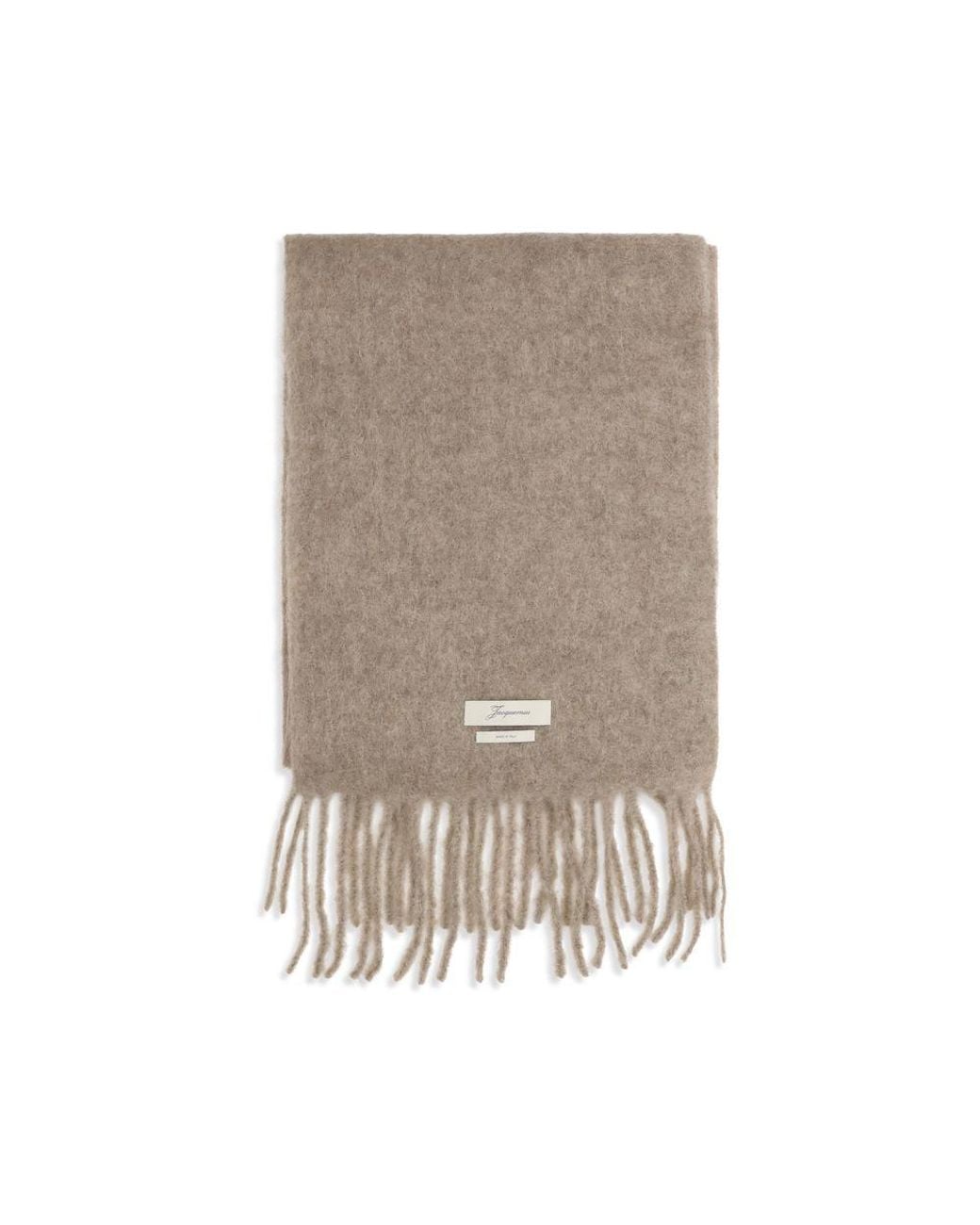 Jacquemus Brown Beige Mohair Scarf for men