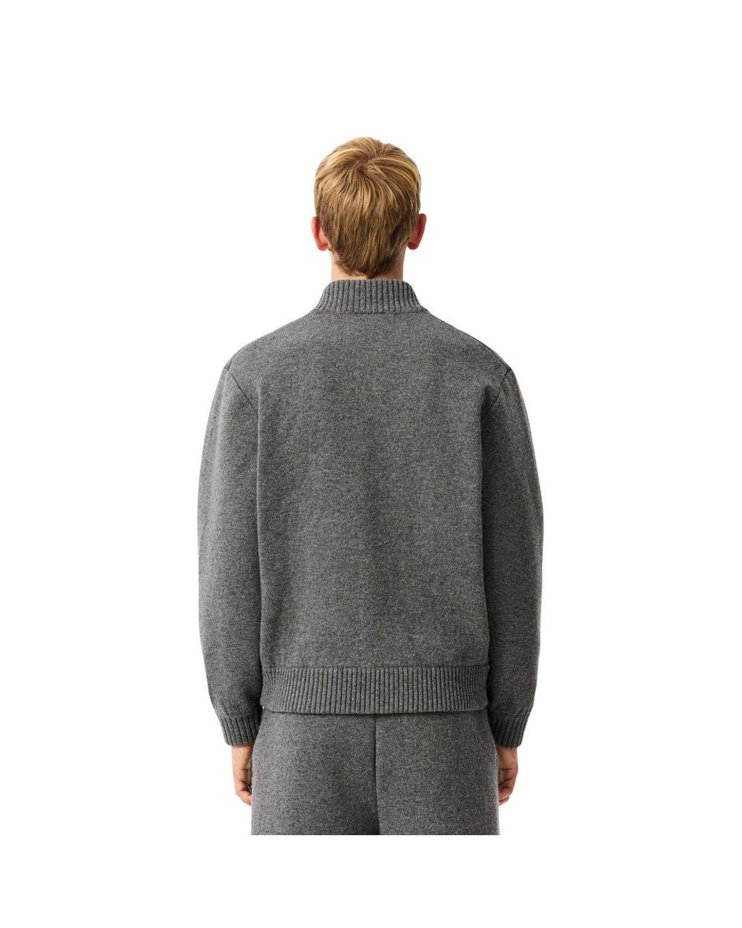 Lacoste Gray Wool Cardigan for men