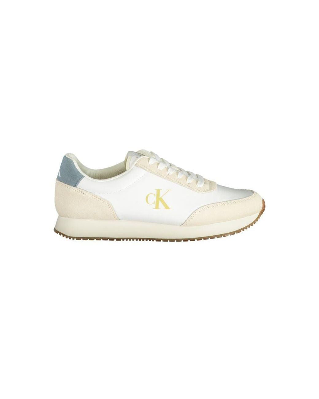 Calvin Klein White Polyester Sneaker for men