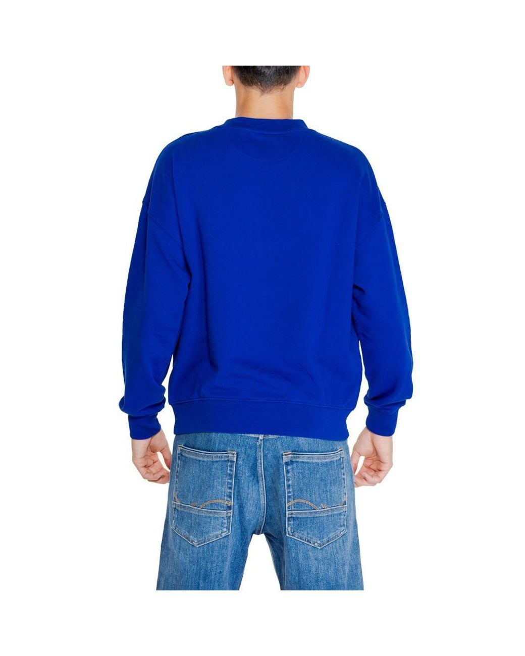 Replay Blue Cotton Sweater for men