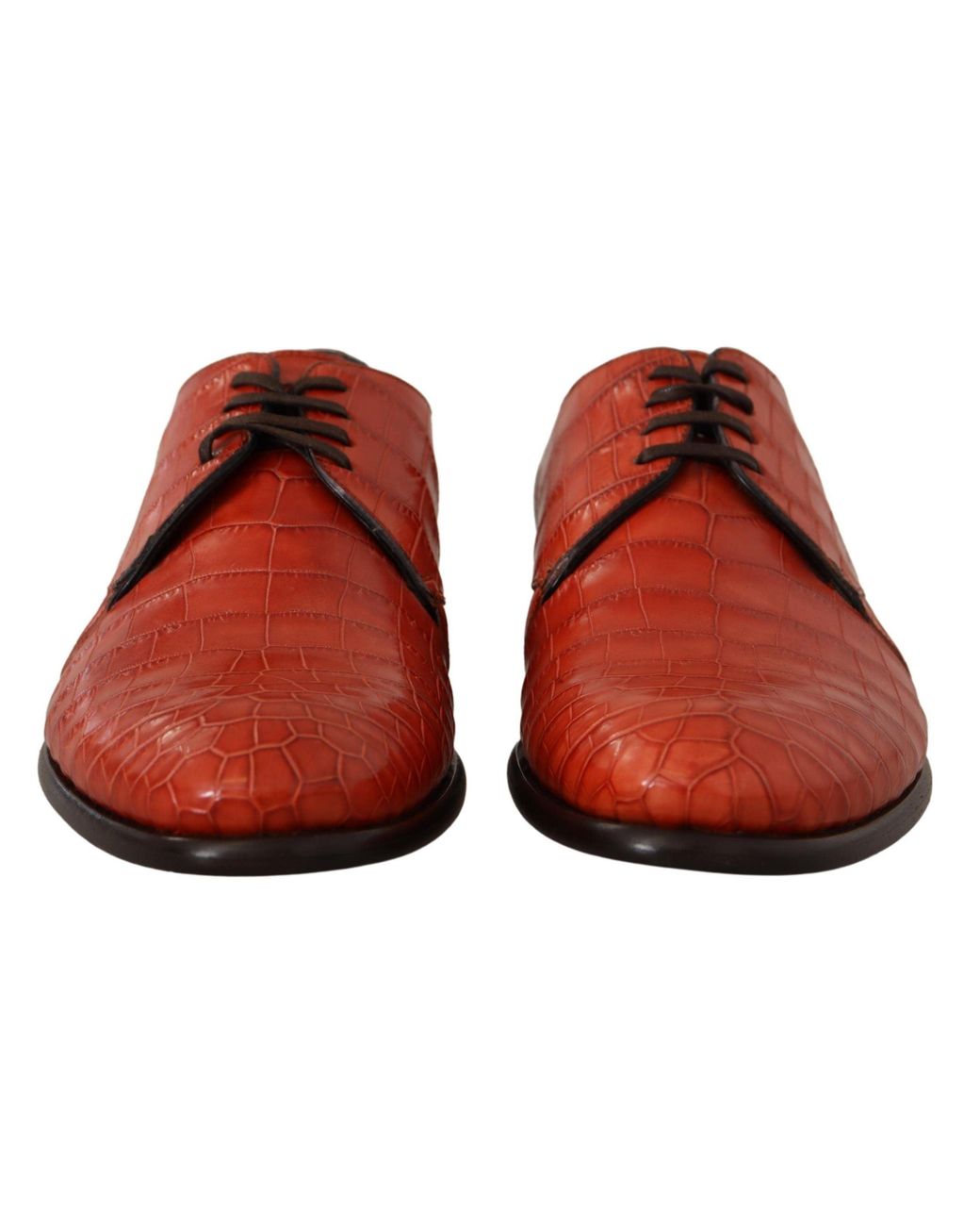 Dolce & Gabbana Red Exotic Leather Dress Derby Shoes for men