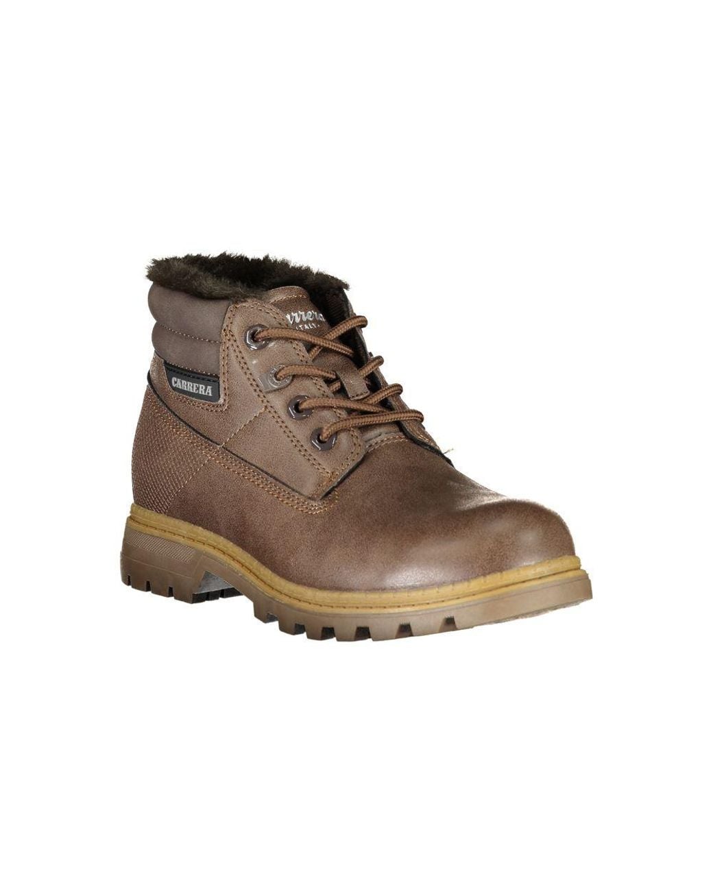 Carrera Brown Chic Lace-Up Boots With Contrast Details