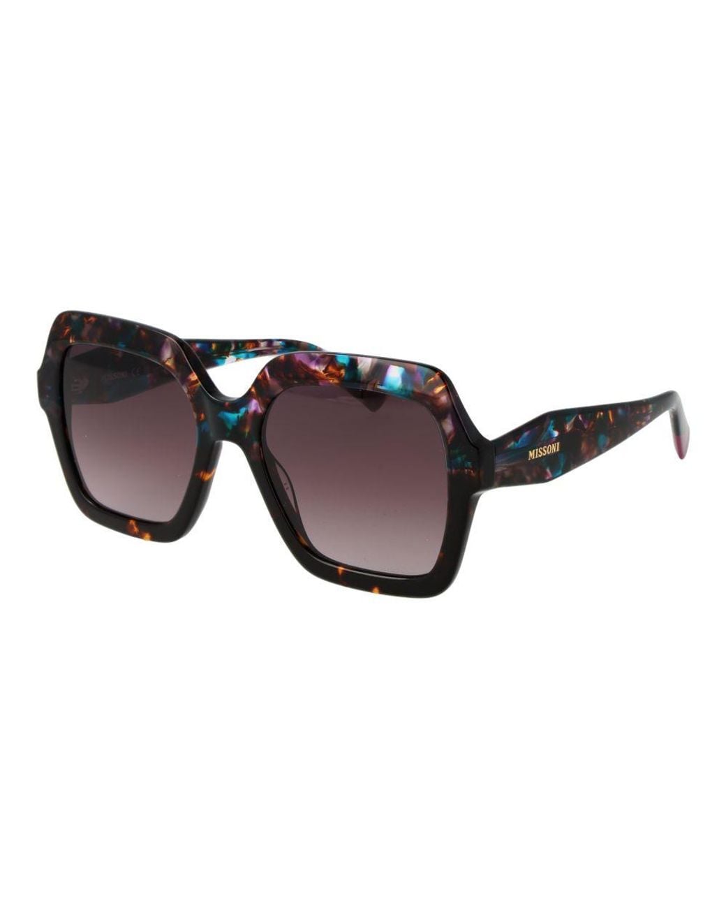 Missoni Brown Multicolor Acetate Sunglasses